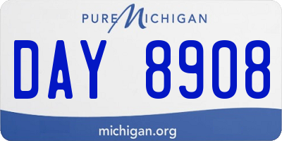 MI license plate DAY8908