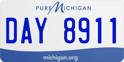 MI license plate DAY8911