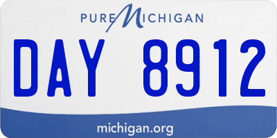 MI license plate DAY8912