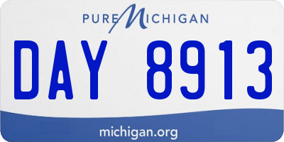 MI license plate DAY8913