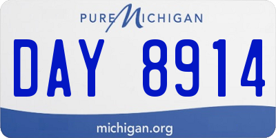 MI license plate DAY8914