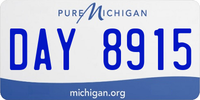 MI license plate DAY8915