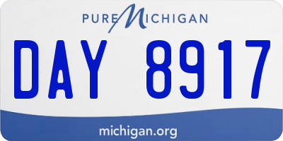 MI license plate DAY8917