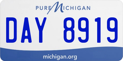 MI license plate DAY8919