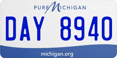 MI license plate DAY8940