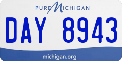MI license plate DAY8943