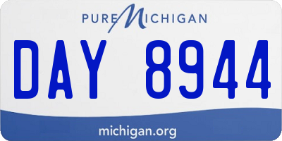 MI license plate DAY8944