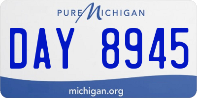 MI license plate DAY8945