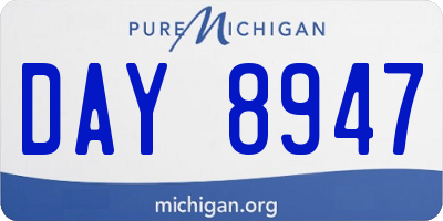 MI license plate DAY8947