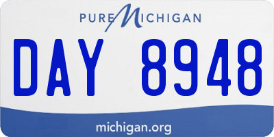 MI license plate DAY8948