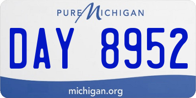 MI license plate DAY8952