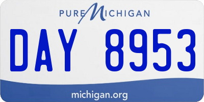 MI license plate DAY8953