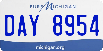 MI license plate DAY8954