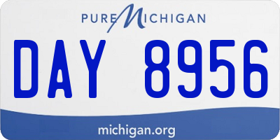 MI license plate DAY8956