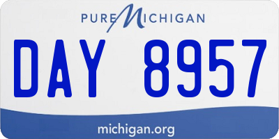 MI license plate DAY8957