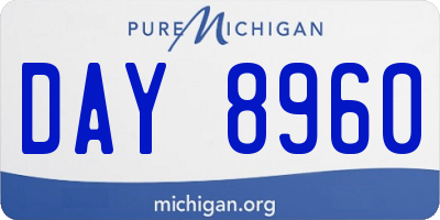 MI license plate DAY8960