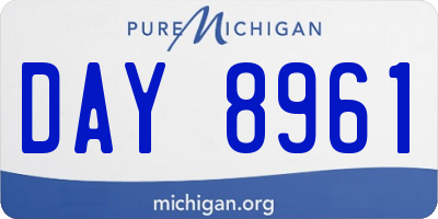 MI license plate DAY8961