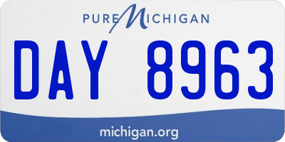 MI license plate DAY8963