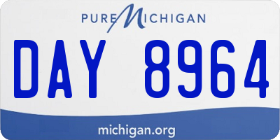 MI license plate DAY8964