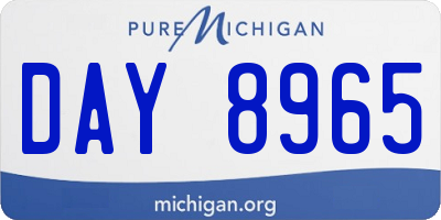 MI license plate DAY8965