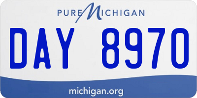 MI license plate DAY8970