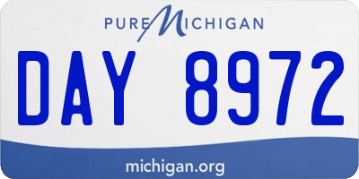 MI license plate DAY8972