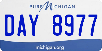 MI license plate DAY8977