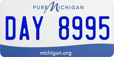MI license plate DAY8995