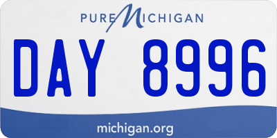 MI license plate DAY8996