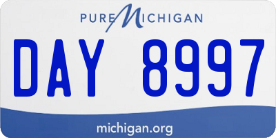 MI license plate DAY8997