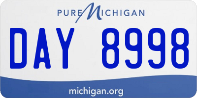 MI license plate DAY8998