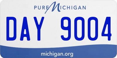 MI license plate DAY9004