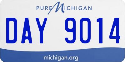 MI license plate DAY9014