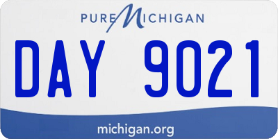 MI license plate DAY9021