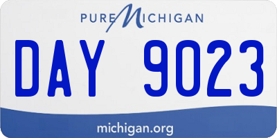 MI license plate DAY9023