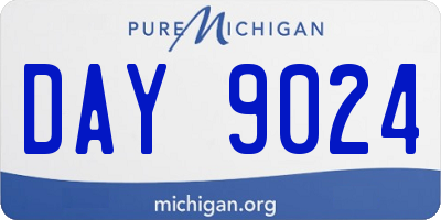 MI license plate DAY9024