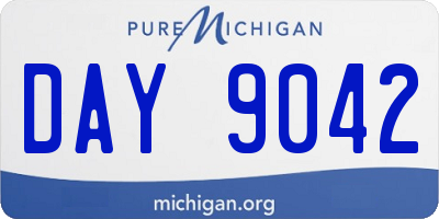 MI license plate DAY9042