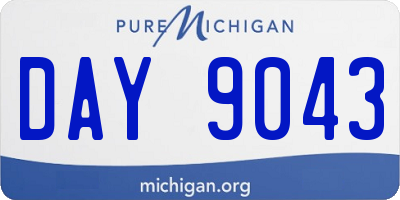 MI license plate DAY9043