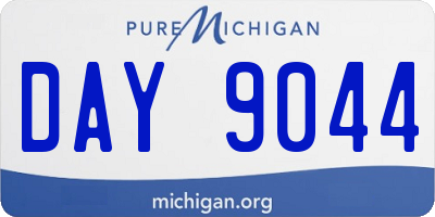 MI license plate DAY9044