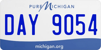 MI license plate DAY9054