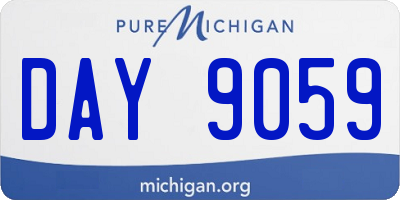 MI license plate DAY9059