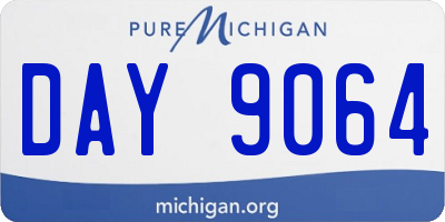 MI license plate DAY9064