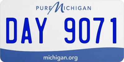MI license plate DAY9071