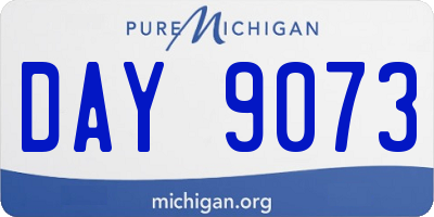 MI license plate DAY9073