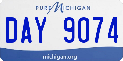 MI license plate DAY9074