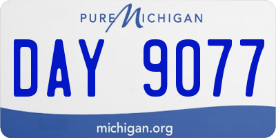 MI license plate DAY9077