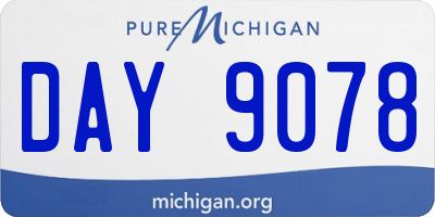 MI license plate DAY9078