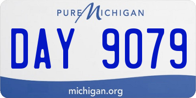 MI license plate DAY9079