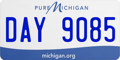 MI license plate DAY9085