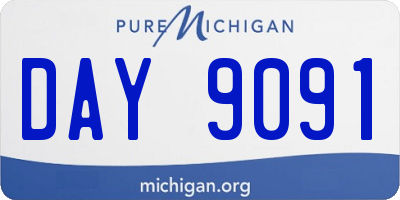 MI license plate DAY9091